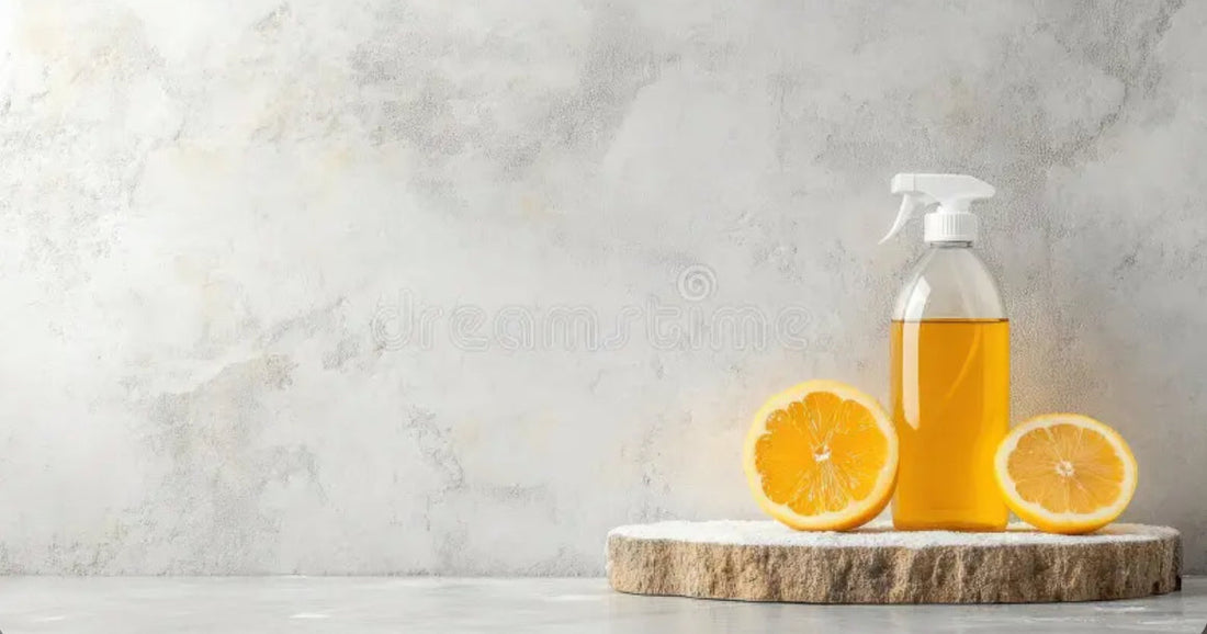 Homemade Citrus & Mint Infused Vinegar Cleaning Spray